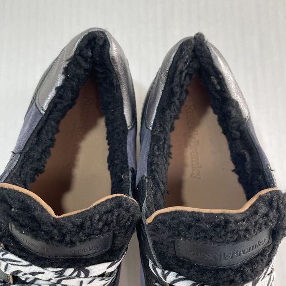 RUSSELL & BROMLEY PARK LACE Lace Up Platform Sneakers Shearling Trim EU 42 US 11 - Picture 11 of 14